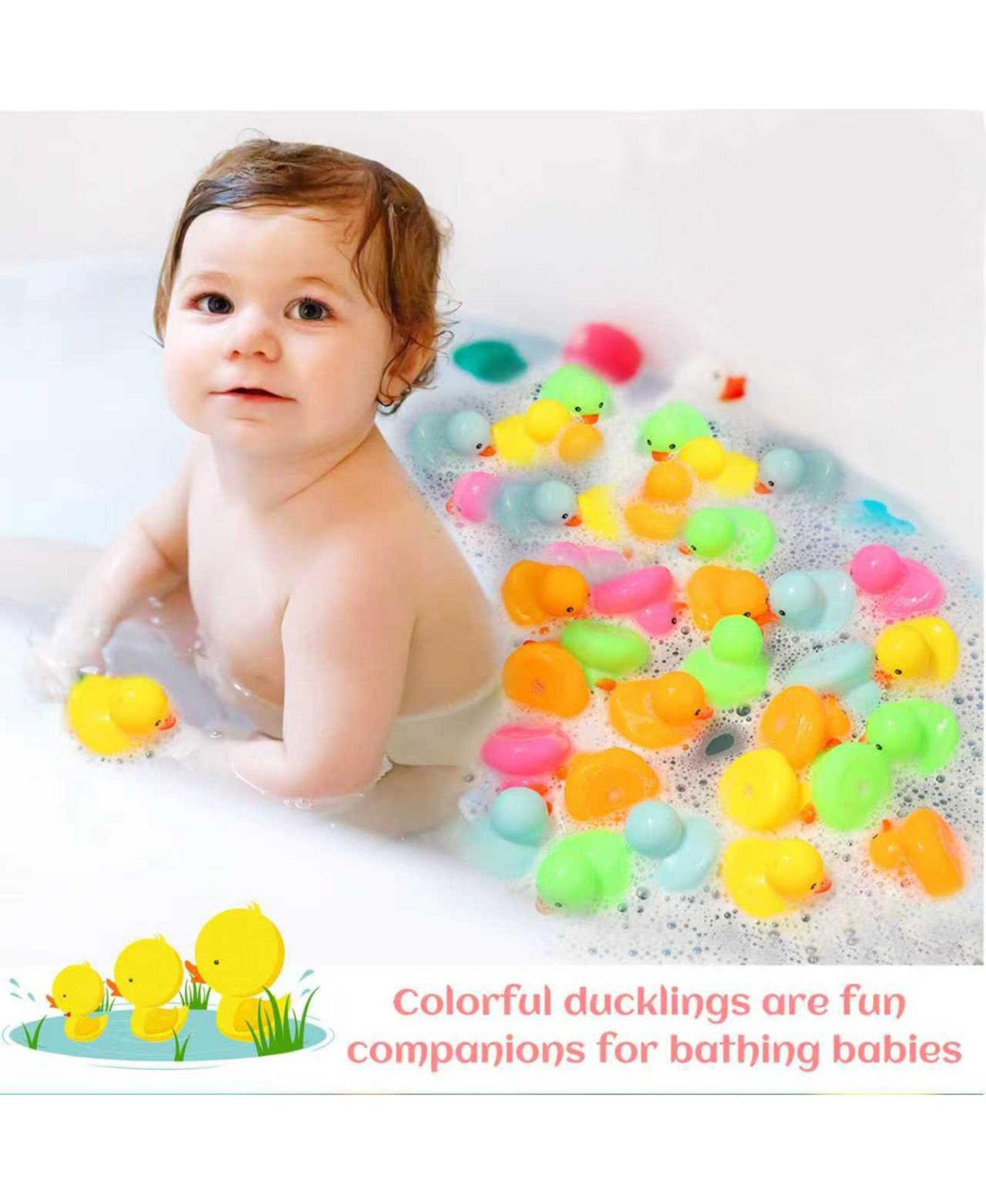 Детские игрушки GNUADZ Rubber Ducks Bulk Party Favors Bath Toys, цвет: Разноцветный, вариант 1 — фото 2