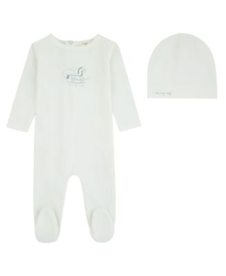 Baby Boys ( 1M to 9 M ) Rocking Horse Footie And Beanie Set