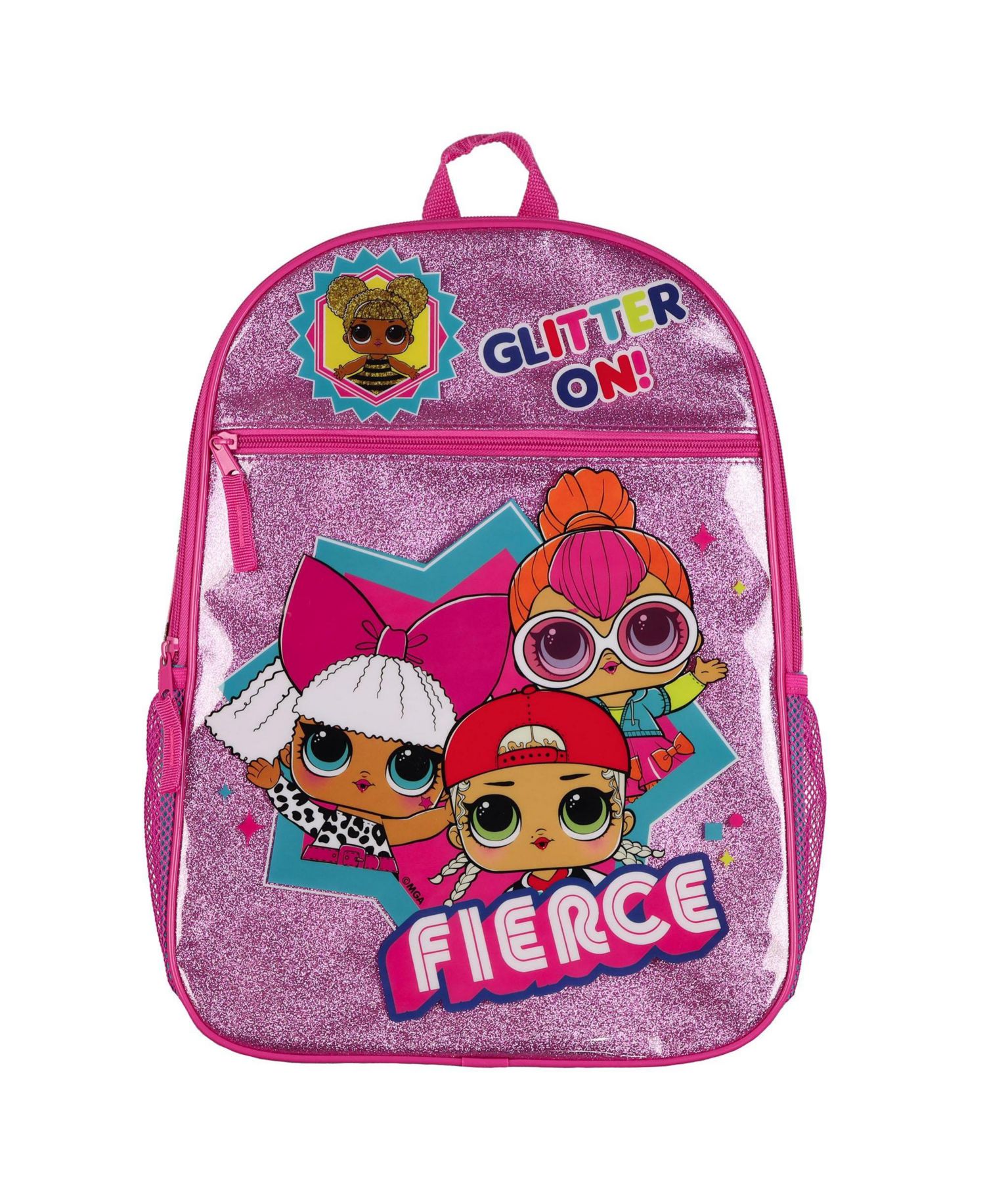 Backpack 16" Glitter On! Queen B Diva Neon Q.T. and M.C. Swag Book Bag