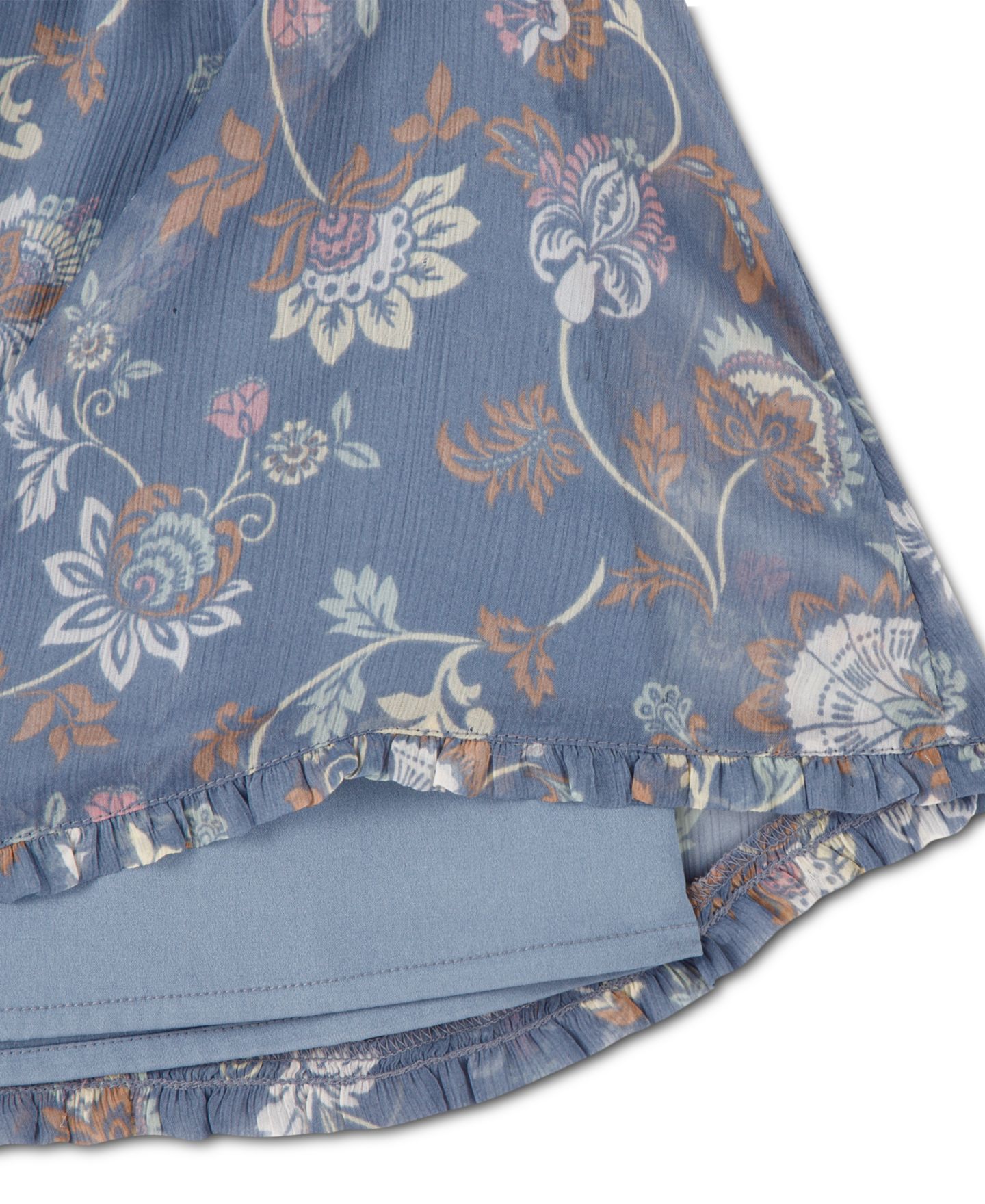 Платье abercrombie kids Babydoll Mini Short-Sleeve Dress для девочек-малышей, цвет: Синий с принтом — фото 3