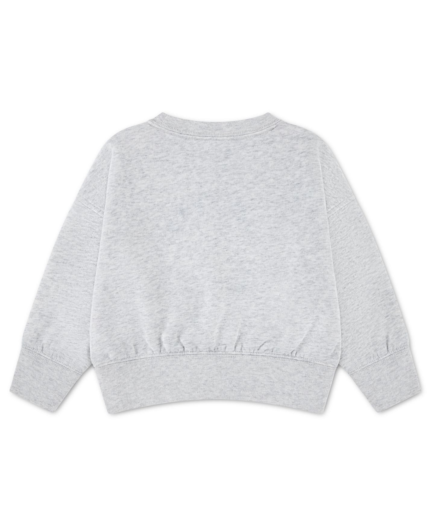 Свитшот abercrombie kids Sporty Logo Sweatshirt для девочек-малышей, цвет: Светлый серый меланжевый — фото 2