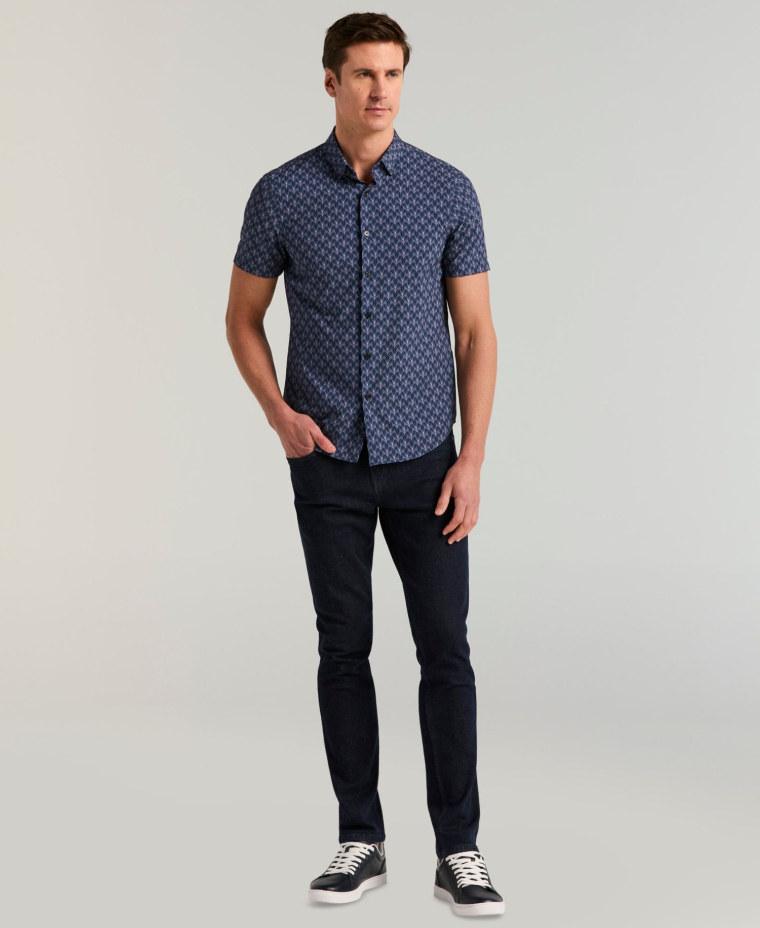 Men's Ombre Diamond Print Shirt