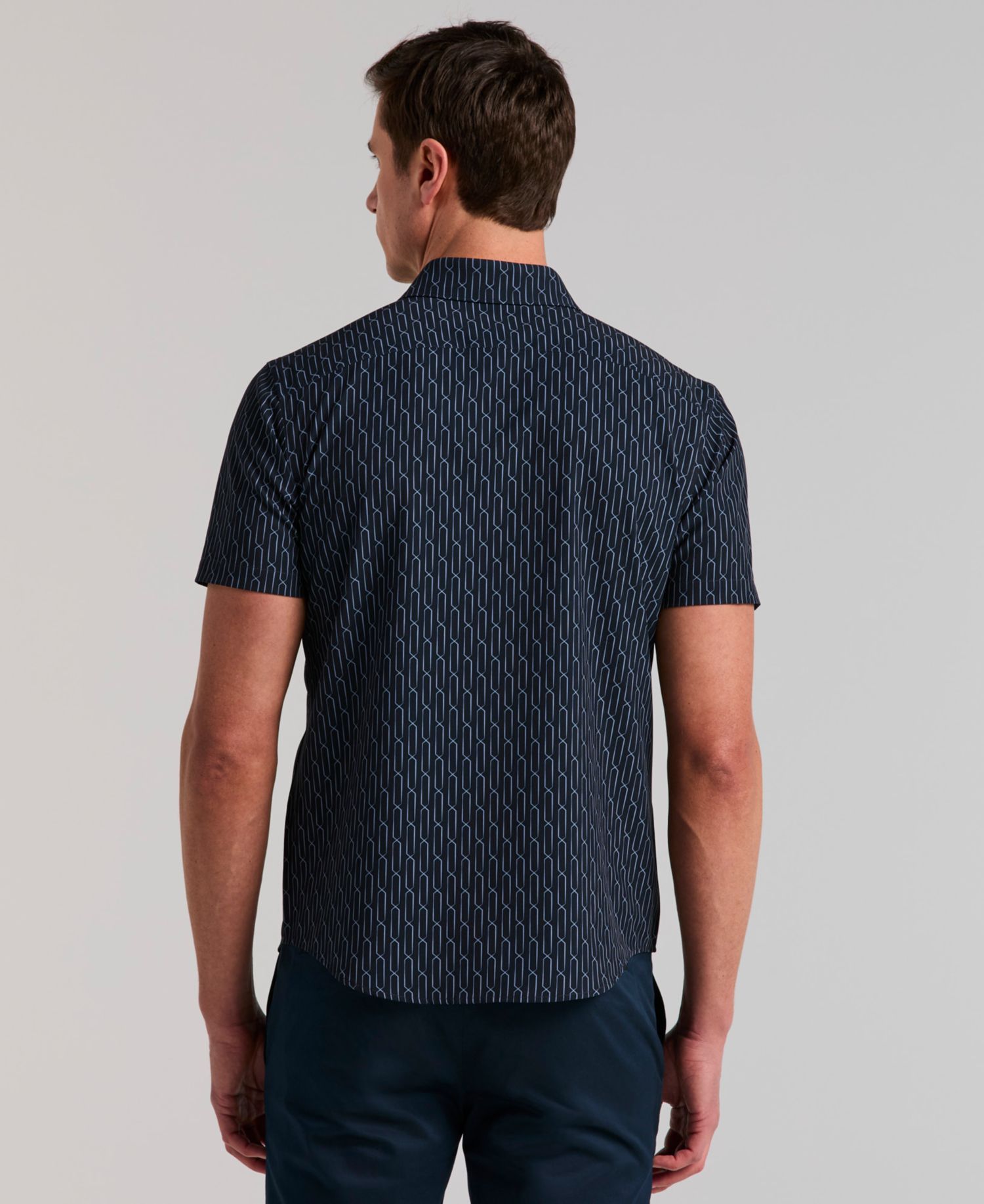 Men's Abstract Square Print Shirt