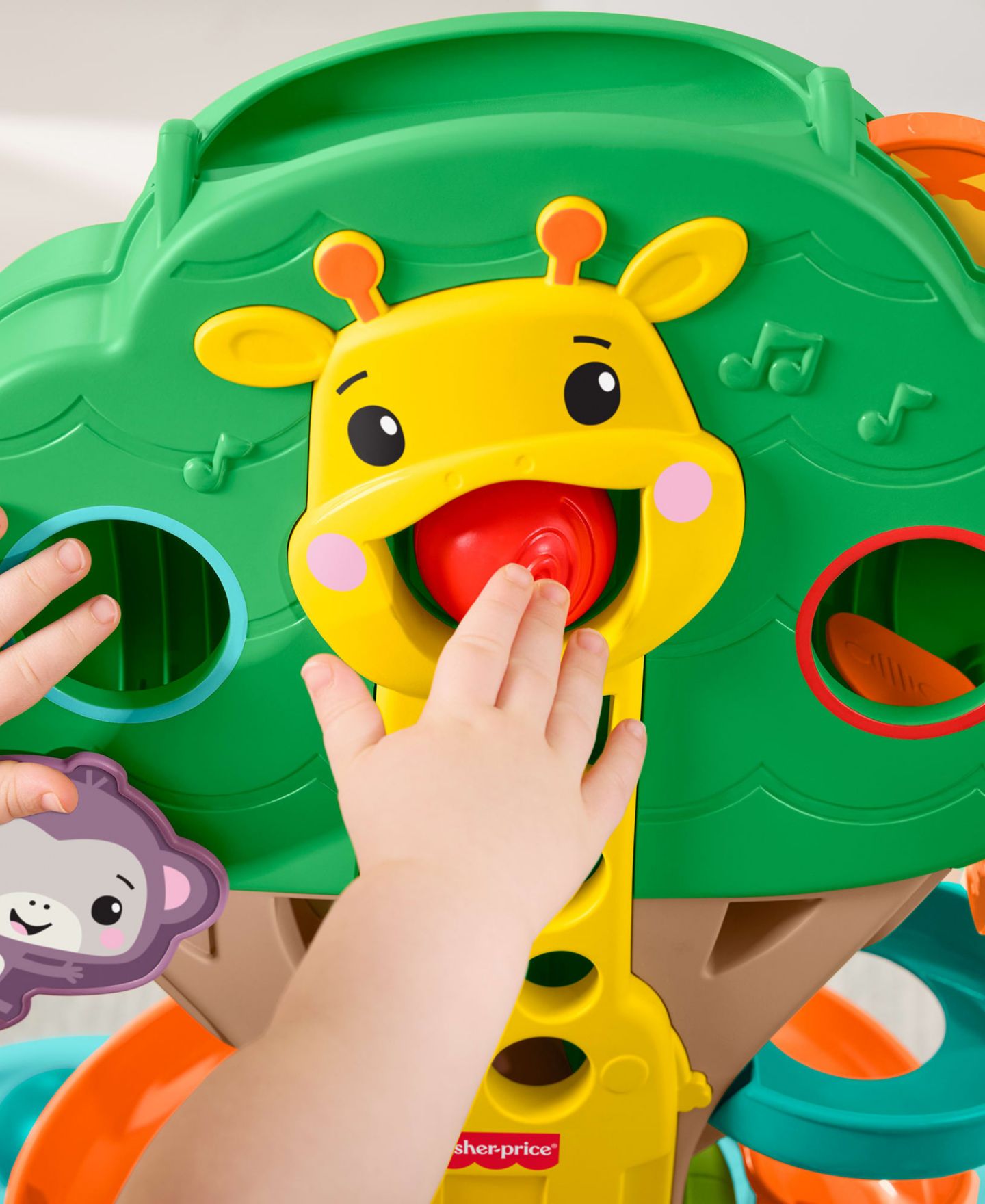 Детская игрушка Fisher Price Baby to Toddler Sit-To-Stand Jungle Tree Musical 6-Ball Drop Activity Center — фото 3