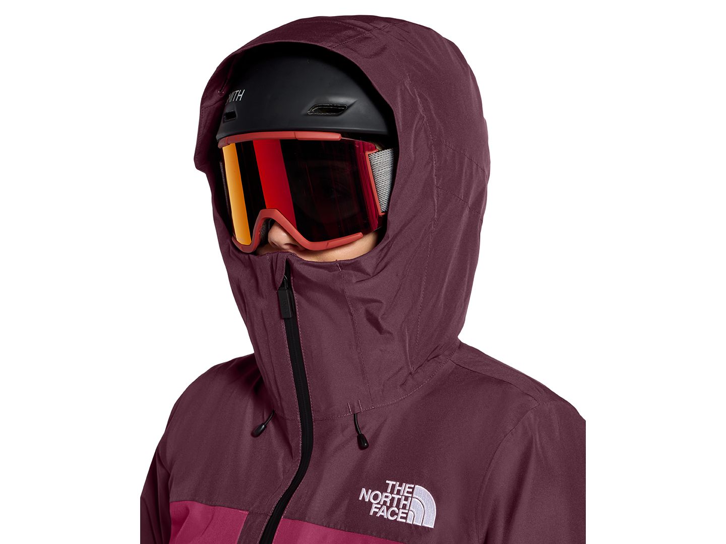 Женская куртка The North Face Thermo-Ball Snow Hooded, цвет: Бордовый — фото 3