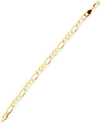 mens gold figaro chain bracelet