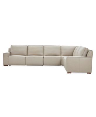 Aspen 6-Piece 3 Power Motion Leather L Sectional