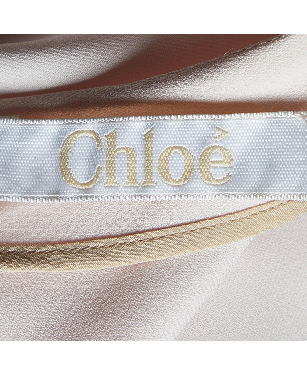Pre-Owned Chloe Women's Pink Mist Crepe Mini Full Sleeves Dress