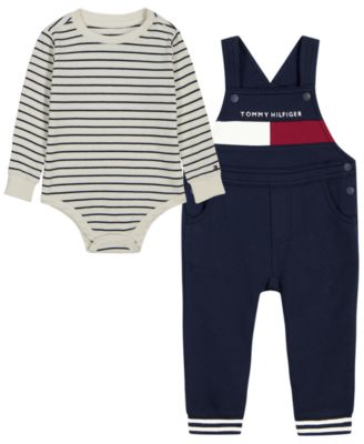 Baby Boys' Stripe Bodysuit and Overall, 2-Piece Set