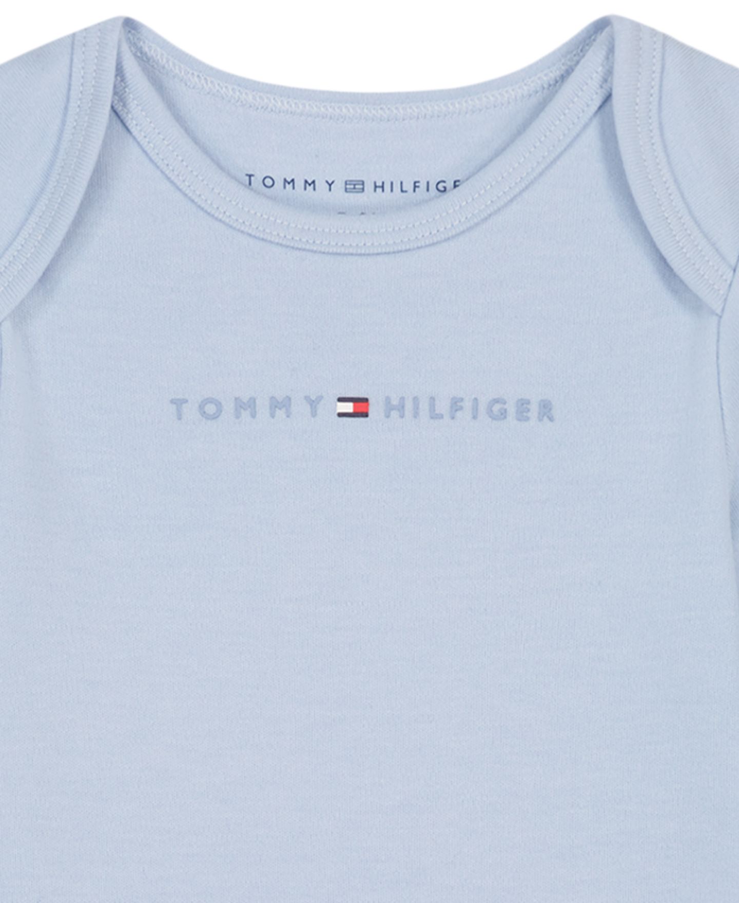 Детский комплект Tommy Hilfiger для малыша: боди с логотипом и брюки, 3 предмета, цвет: Синий / Белый — фото 3