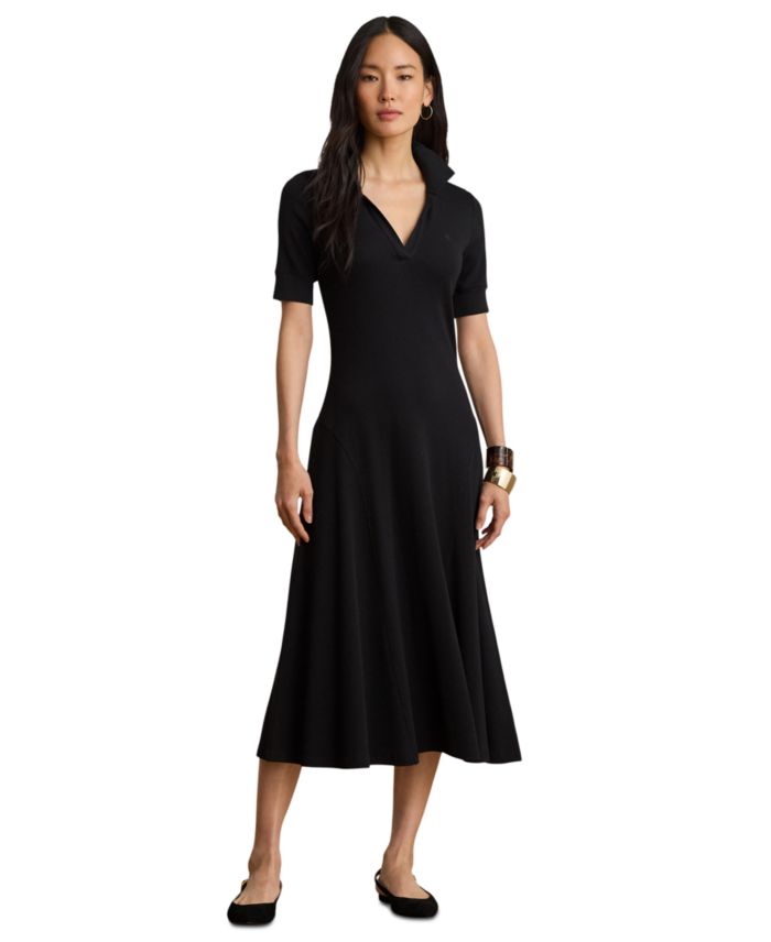 Lauren Ralph Lauren Women's Rib Knit Collared Dress