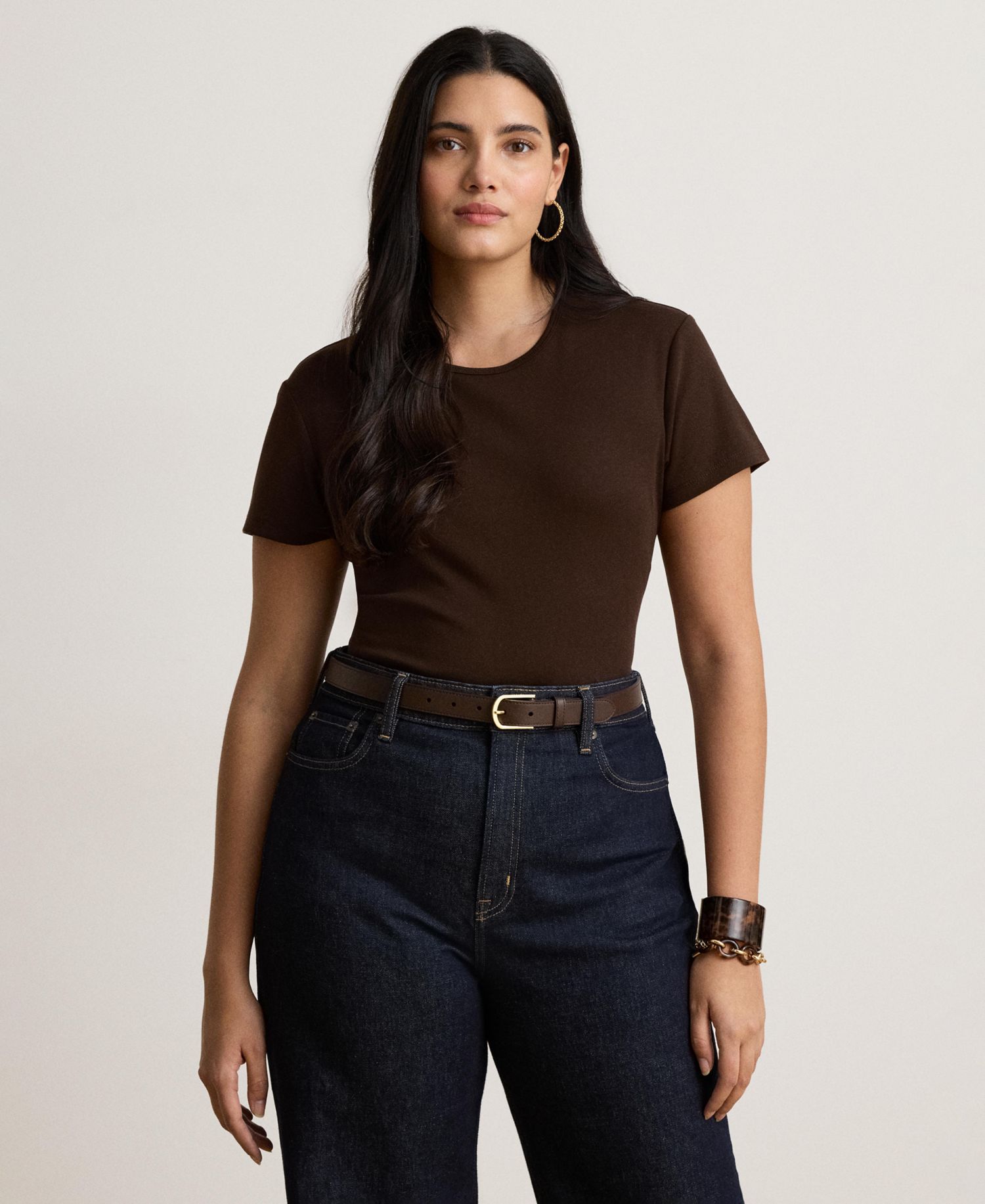 Stretch Knit T-Shirt, Regular & Petite
