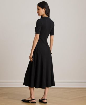 Women's Rib Knit Collared Dress thumbnail 5