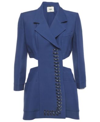 Women's Silk Blend Cut-Out Jacket Dress