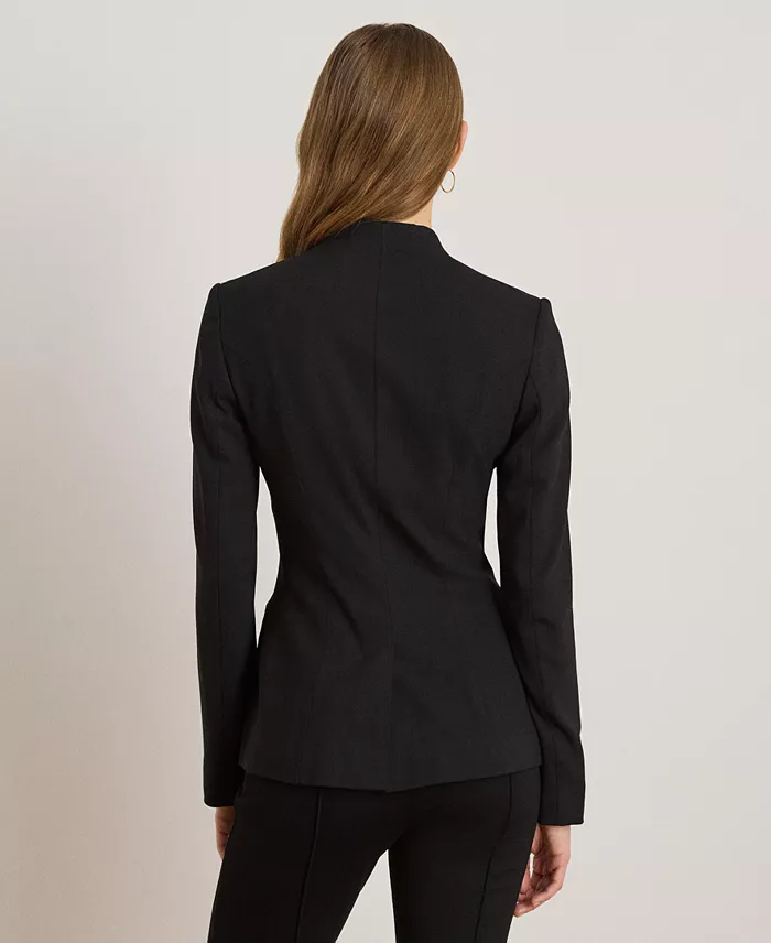 Women's Stretch Lightweight Curved Stand Collar Blazer - thumbnail 5