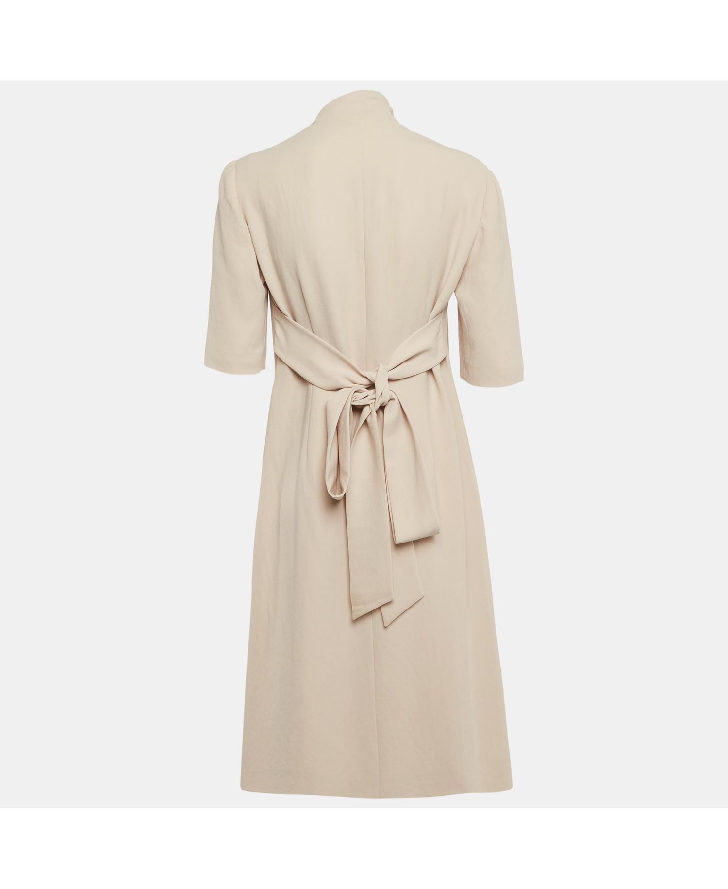 Women's Crepe Draped Midi Dress