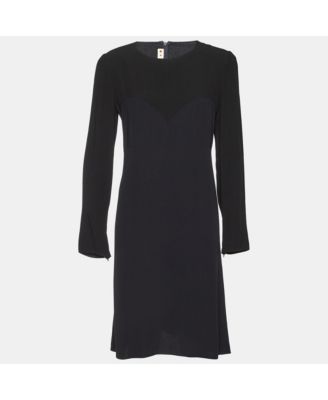 Women's Crepe Long Sleeve Midi Dress