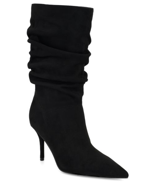 Женские ботинки Nine West Murto Slouch Pointed Toe Dress Boots, цвет: Чёрный