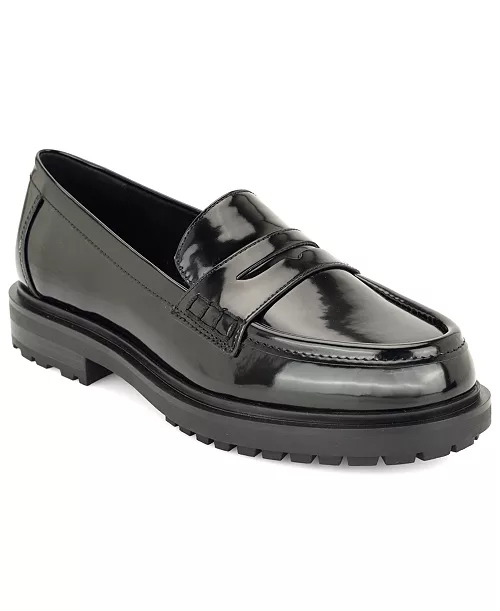 Nine West Women's Teven Slip-On Lug Sole Penny Loafers