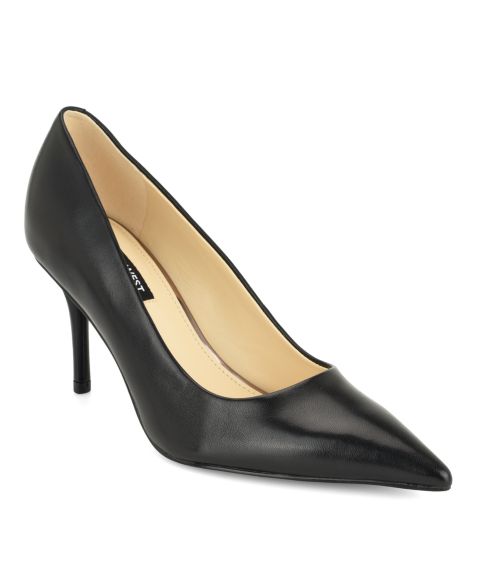 Женские туфли Nine West Merran Pointed Toe Stiletto Pumps, цвет: Чёрный кожаный