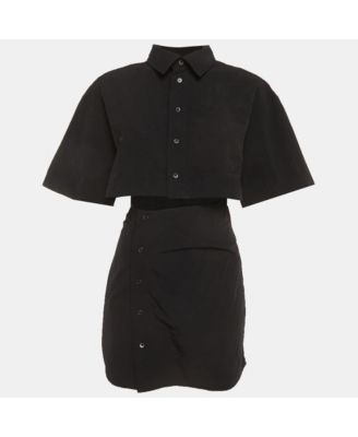 Women's Crepe Twisted Shirt Dress