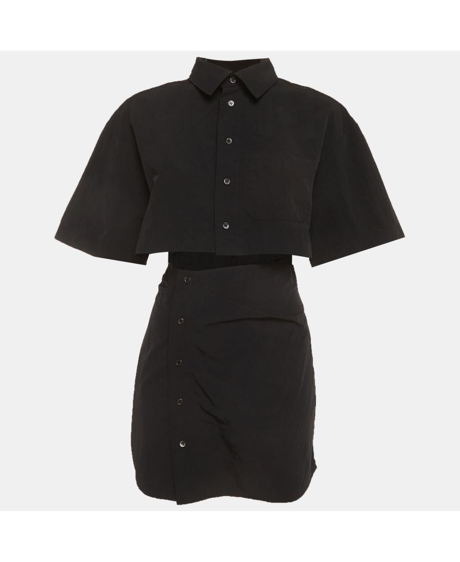 Women's Crepe Twisted Shirt Dress