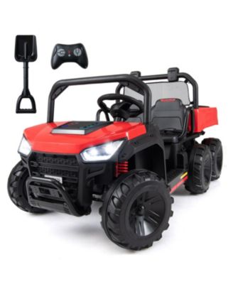 2-Seater Remote Control Electric Dump Bed Ride-On Truck, 58", 110 lb. Capacity, Ages 3+