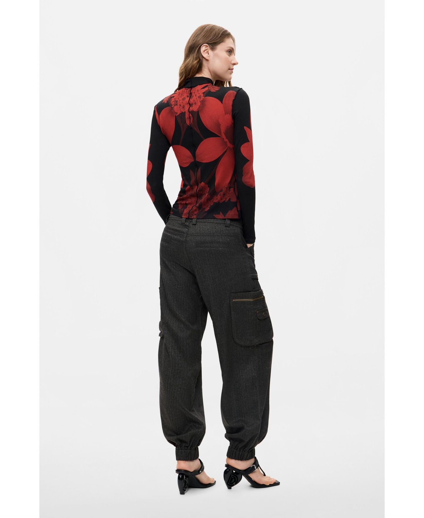 Женская футболка Desigual Printed knit, цвет: Чёрный — фото 5