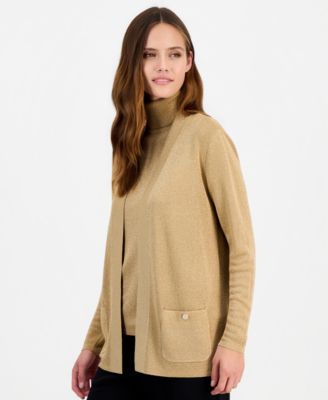 Women's Malibu Metallic-Knit Cardigan