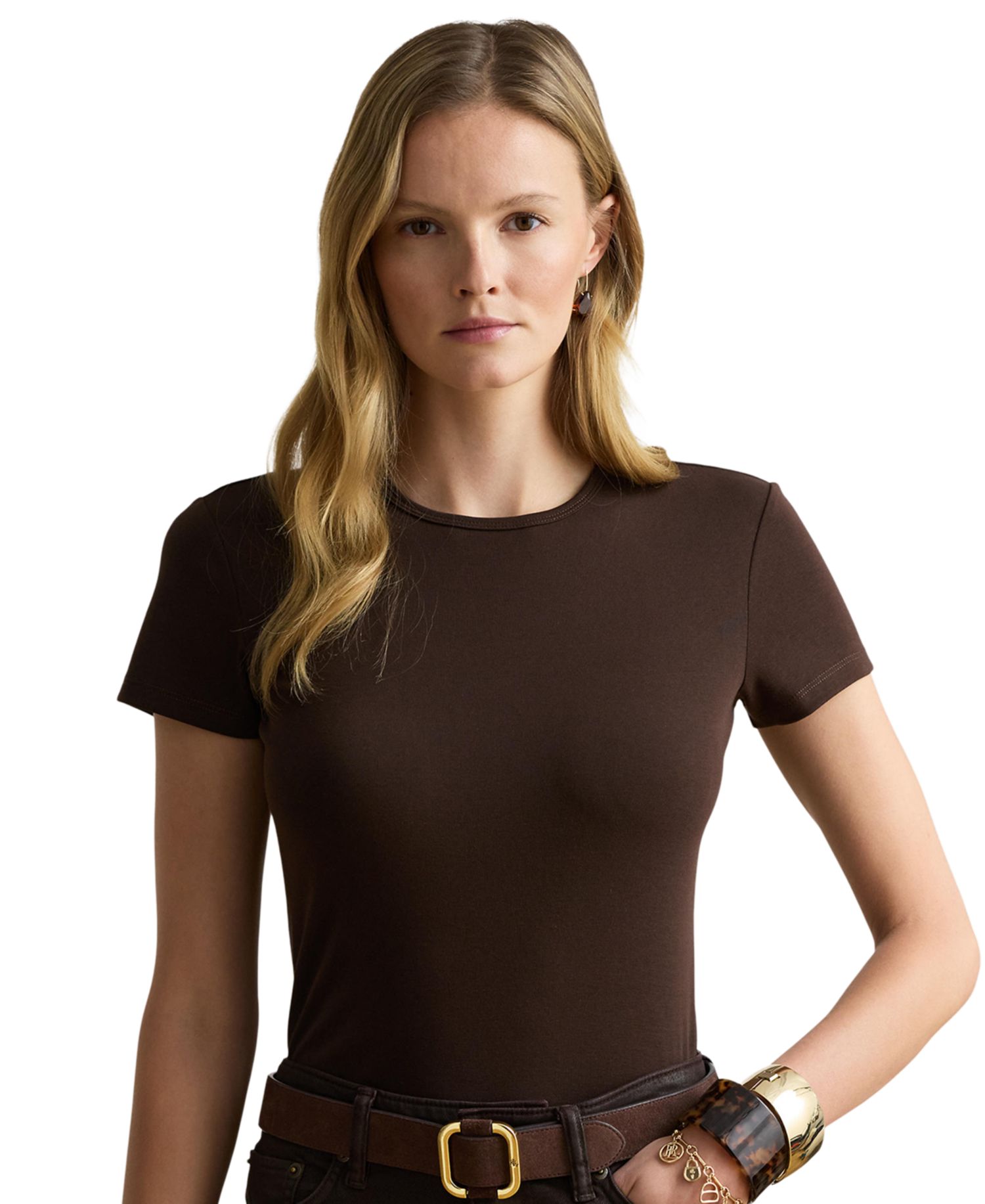 Stretch Knit T-Shirt, Regular & Petite