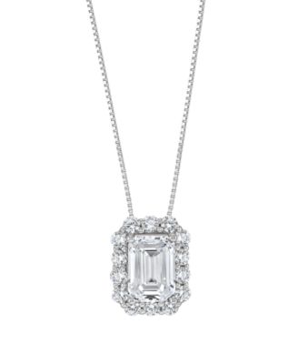 IGI Certified Lab-Grown Diamond Pendant Necklace (2 ct. t.w.) in 14k White Gold
