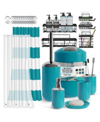 Piece Complete Bathroom Set with Shower Caddy