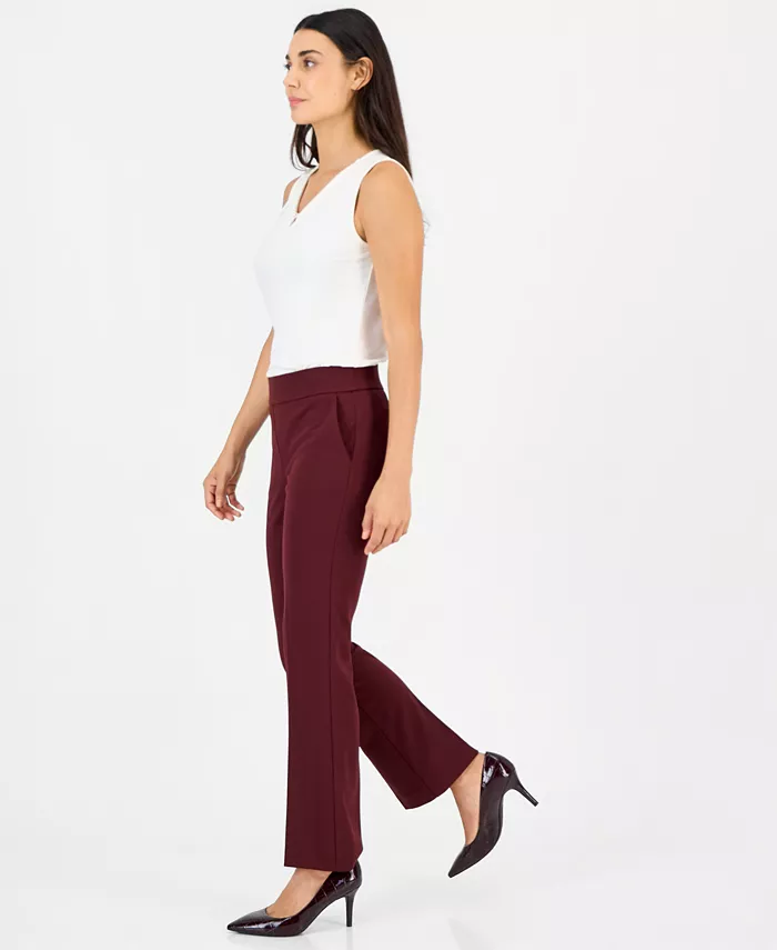 Petite Pull-On Straight-Leg Pants - thumbnail 8