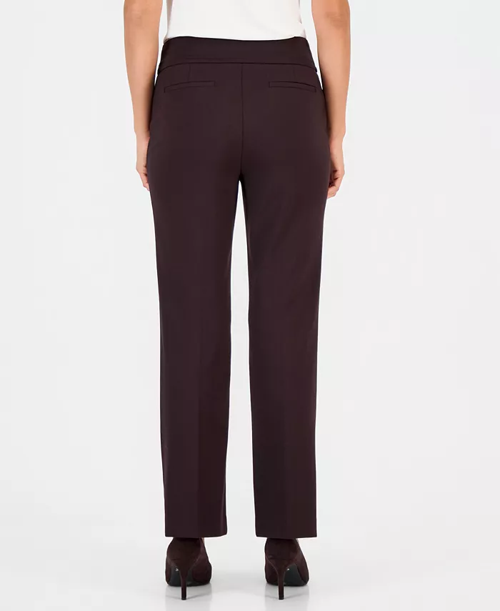 Petite Mid-Rise Side-Tab Straight-Leg Pants - thumbnail 3