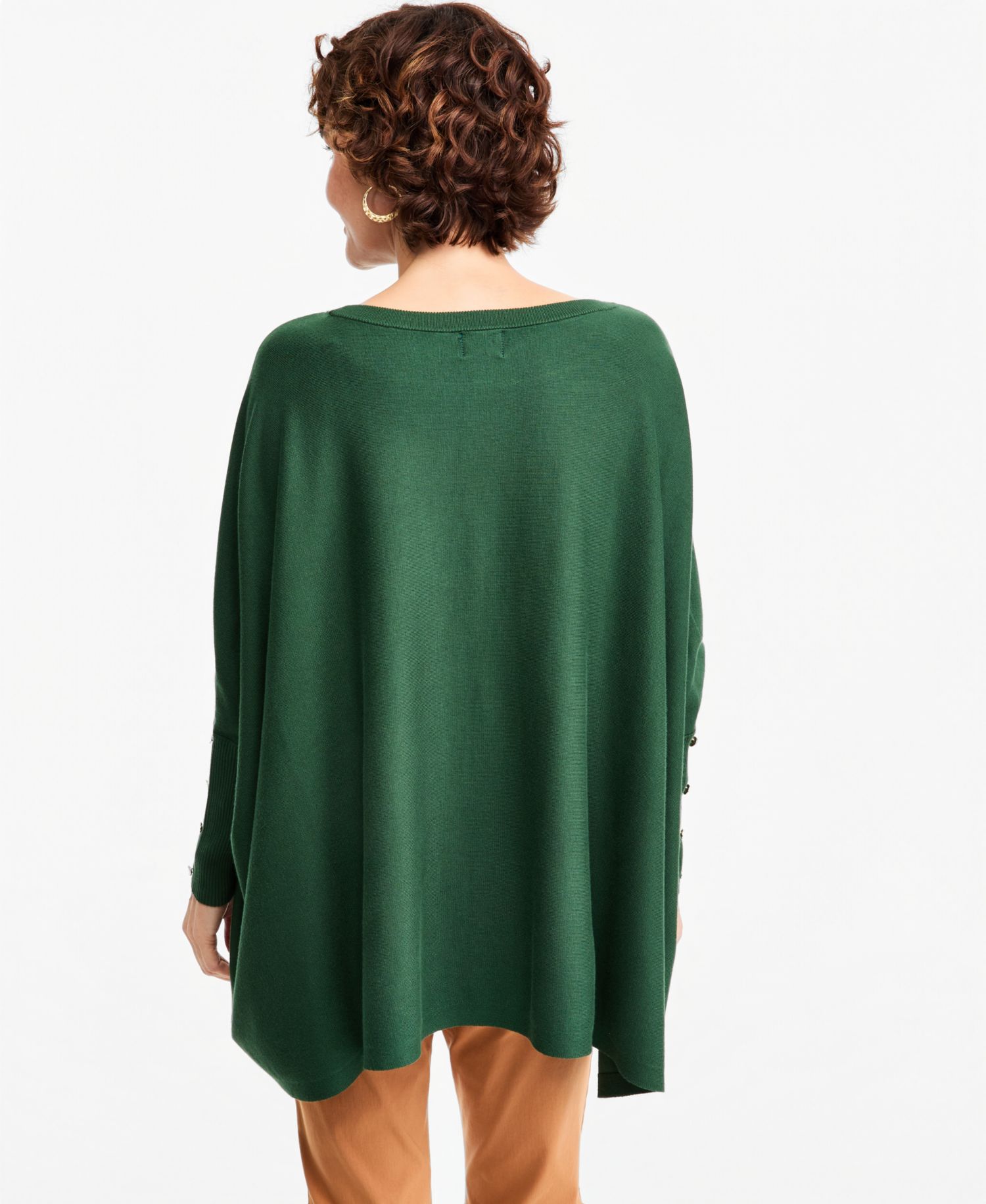 Plus Size Boatneck Poncho Sweater