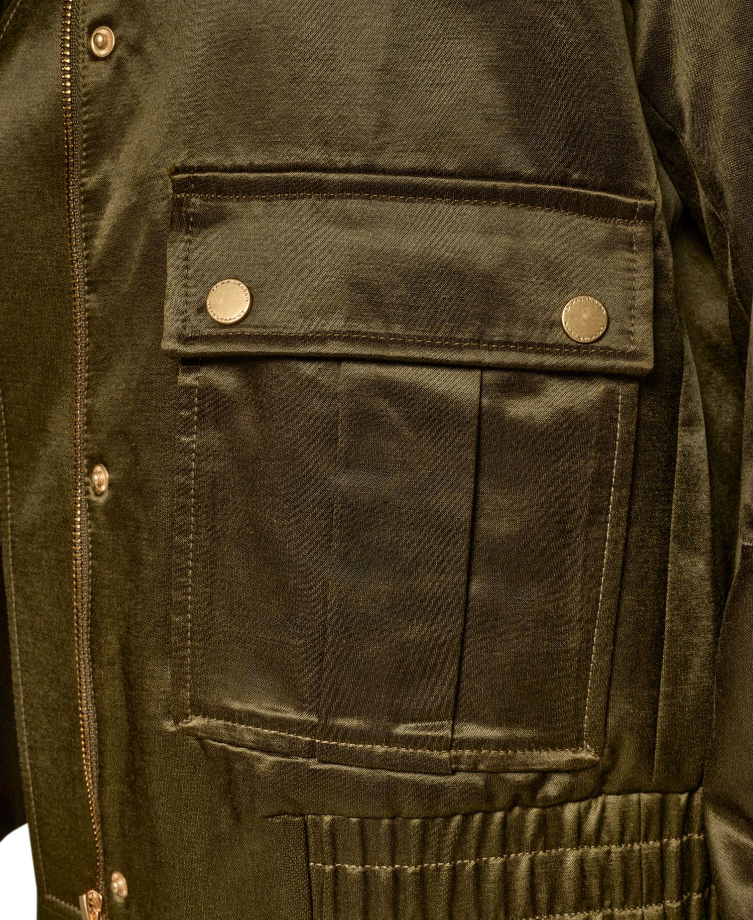 Women's Glazed Cotton Zip-Front Jacket