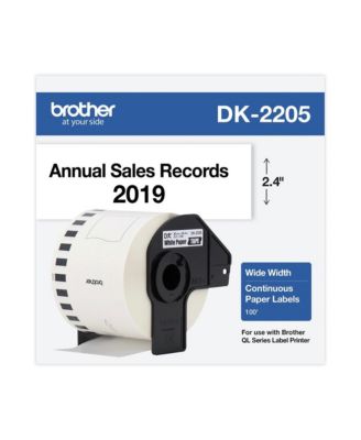 DK2205 2.4 in. x 100 feet. Continuous Paper Label Tape 1Roll