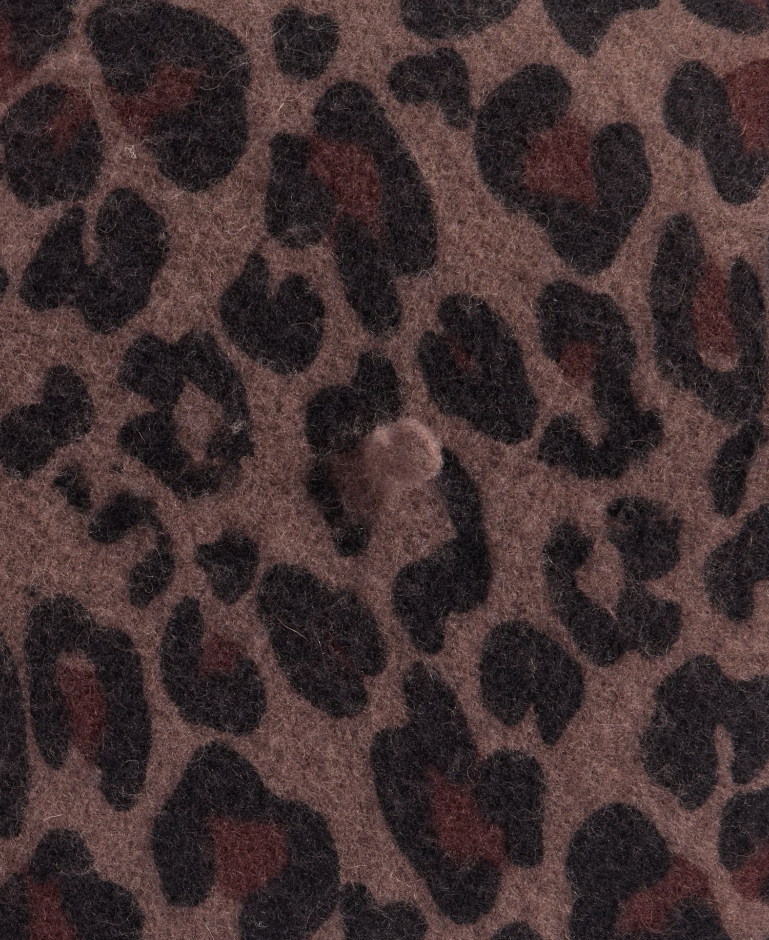 Leopard Print Wool-Blend Beret