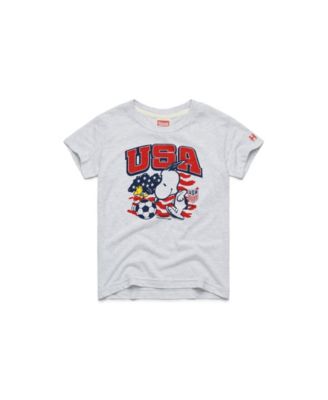 Boys and Girls Gray USMNT Peanuts Snoopy Tri-Blend T-Shirt