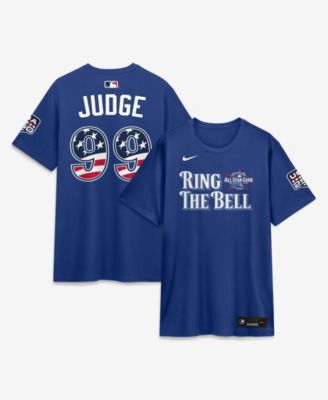 Men's 2026 All-Star Game American League Aaron Judge Rush Blue Name & Number T-Shirt