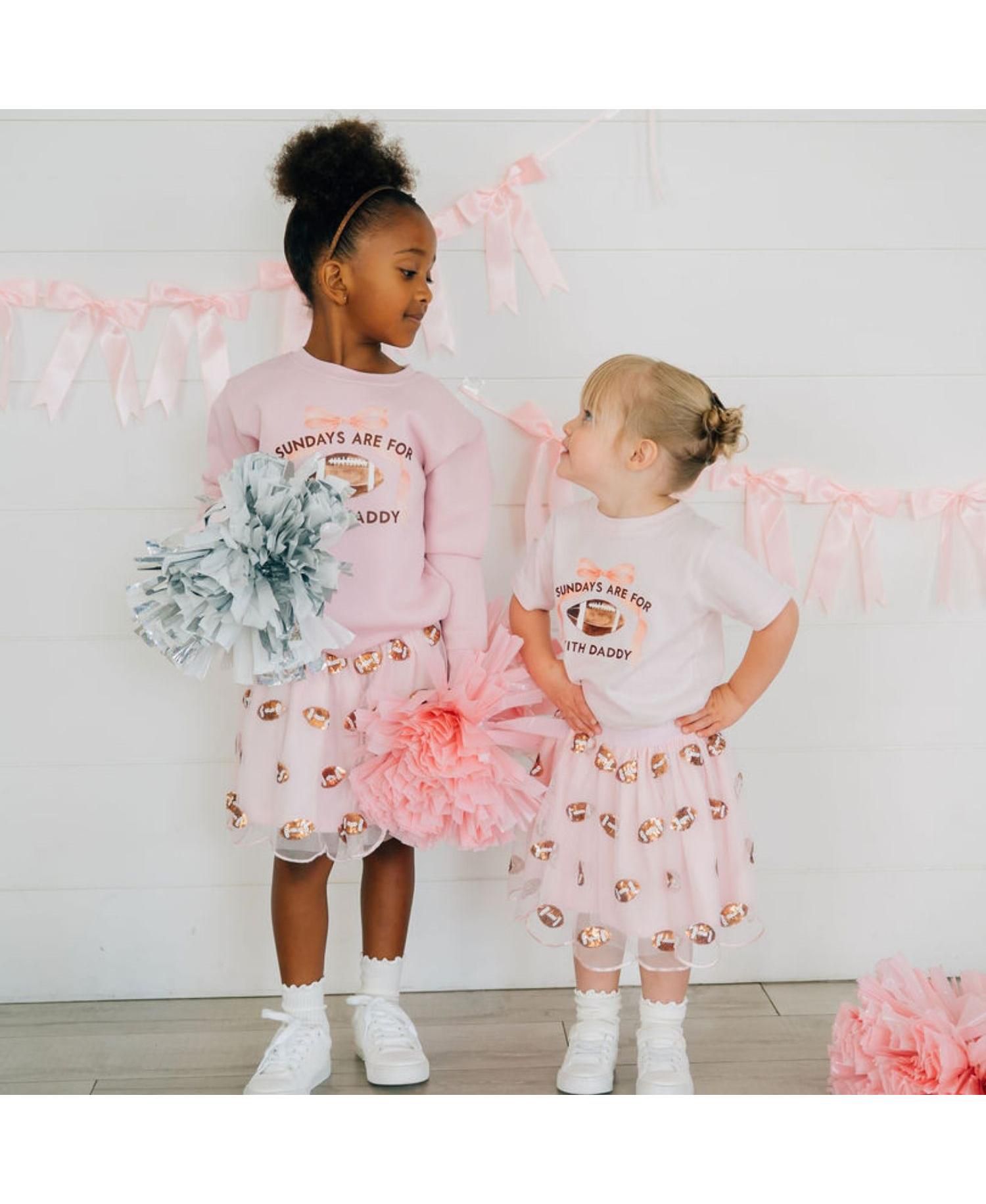 Little Girls Sundays Are For Football Sweatshirt