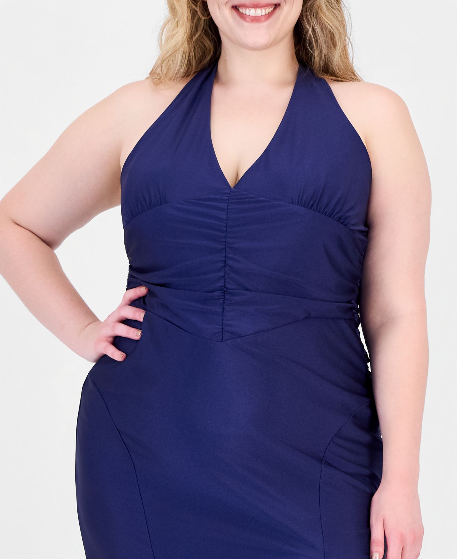 Plus Size Halter Bodycon Maxi Dress