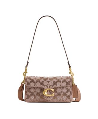 Tabby Mini Crystal Signature Jacquard Shoulder Bag 