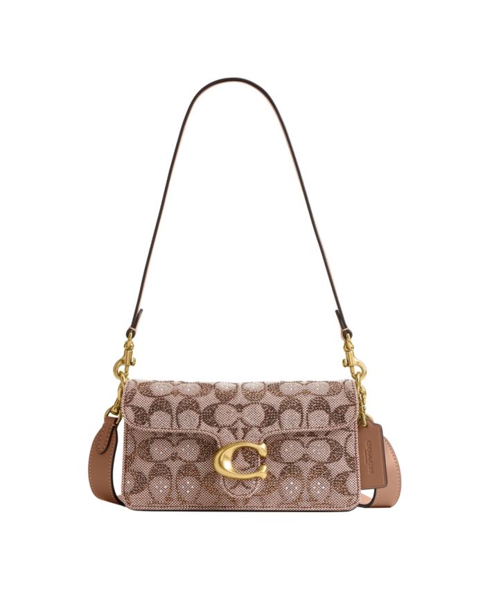COACH Tabby Mini Crystal Signature Jacquard Shoulder Bag