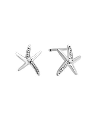 Cubic Zirconia Starfish Stud Earrings