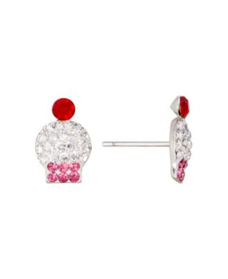 Crystal Pave Cupcake Stud Earrings