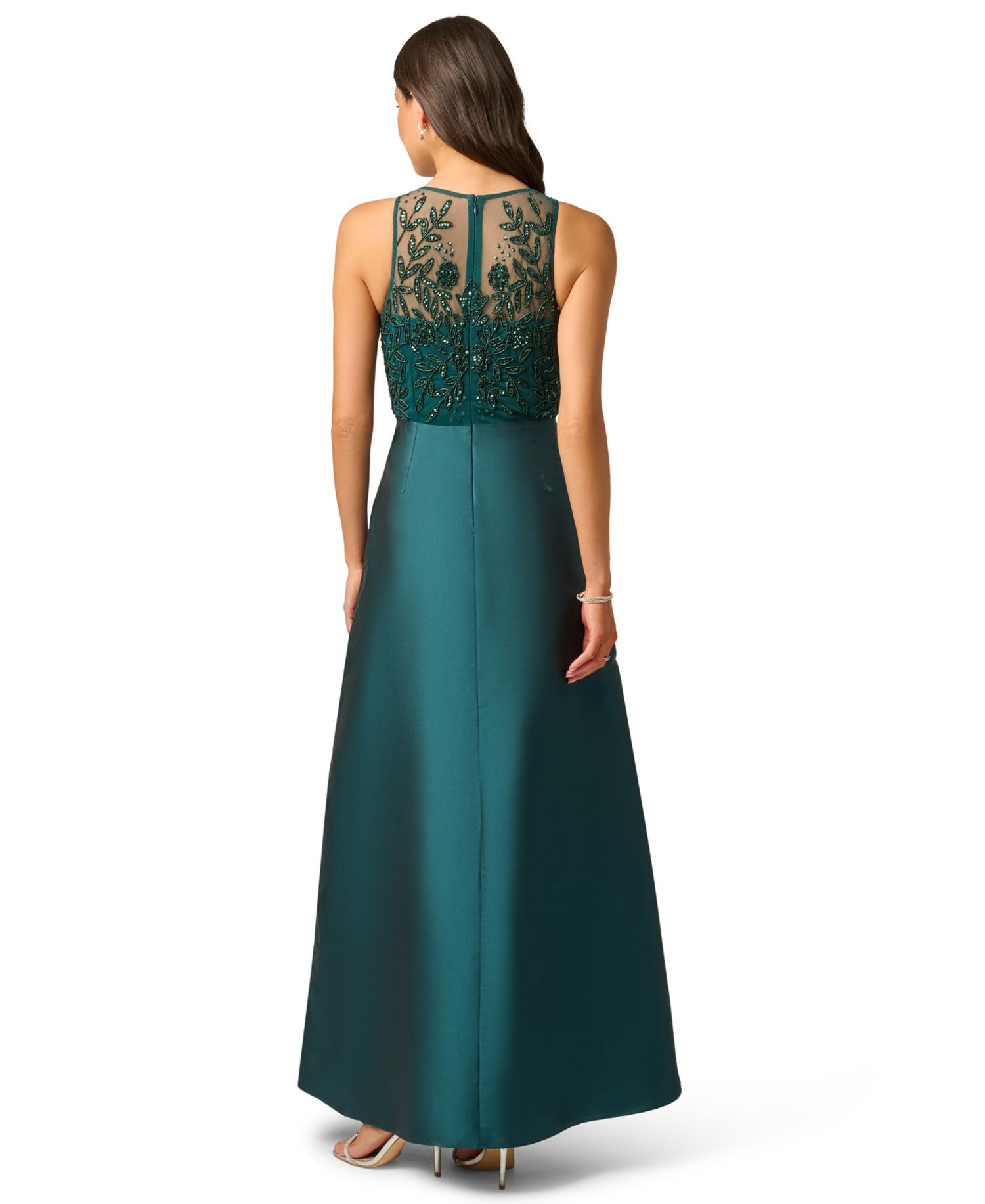 Women's Beaded Taffeta Ball Gown