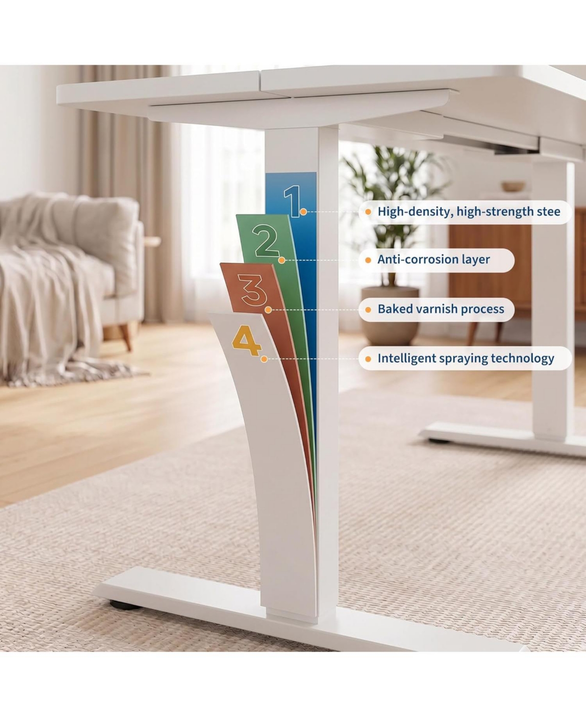 gaomon Electric Standing Desk, Height Adjustable Sit Stand Desk with Memory Presets, Home Office Computer Desk with Cable Management