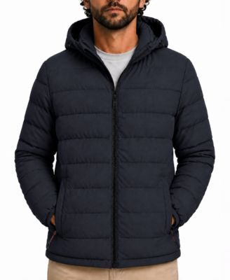 Men's Stretch Insulated Hooded Puffer Jacket