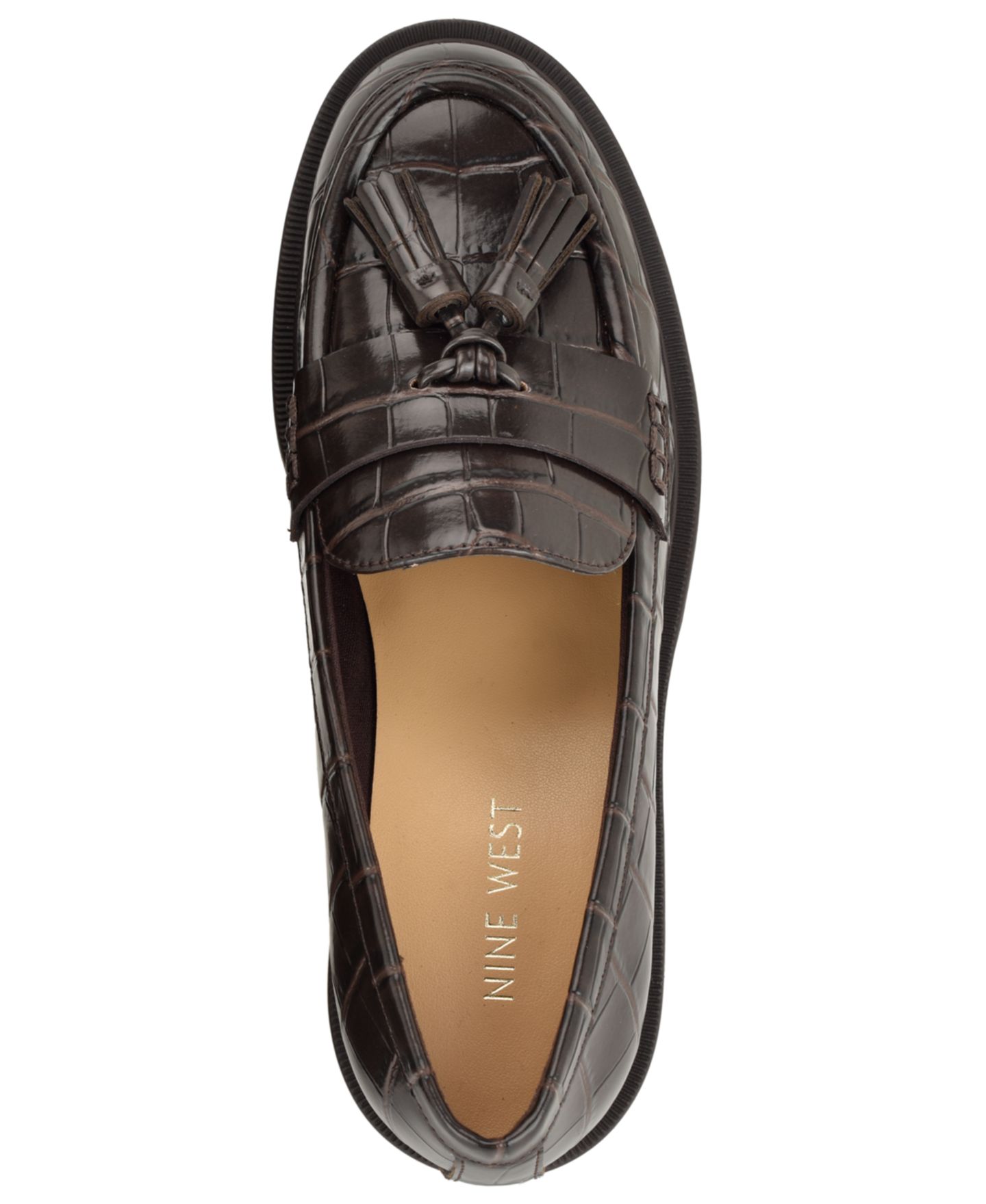 Женские туфли Nine West Marela Tassel Lug Sole, цвет: Тёмный коричневый — фото 4